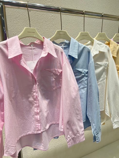 WANWAN  Collar Down Formal Shirts